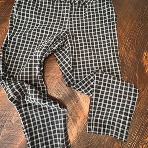 J. Jill Black Plaid Premium Bi-Stretch Pants Size 16
